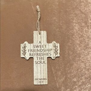 Proverbs 27:9 Wood Wall Cross